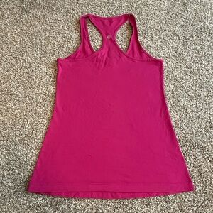 Lululemon‎ Pink Scoop Neck Racerback Tank Top M/L